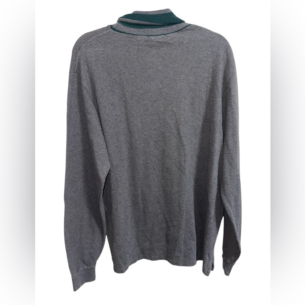 Polo by Ralph Lauren Fold-Over Turtleneck Long Sleeve Shirt Gray Green L - Picture 3 of 8
